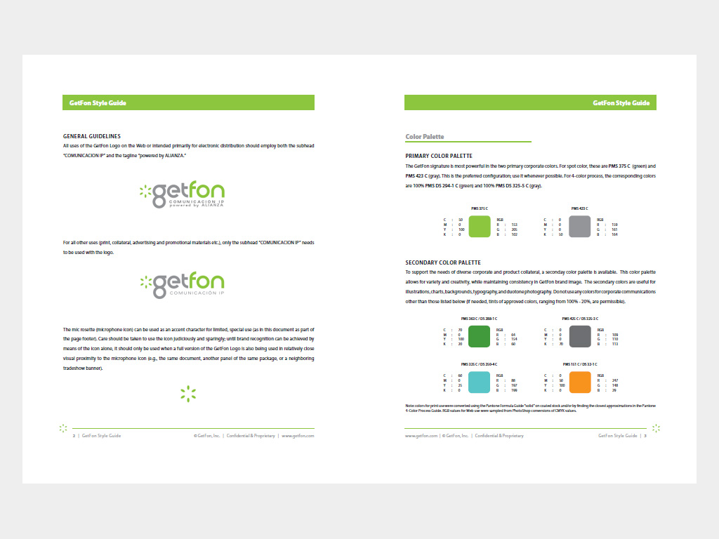 Getfon style guide